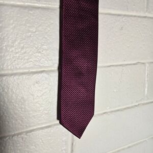 Pronto Uomo Purple Red Silk Necktie Tie 3x60 Burgundy Classic Formal Wedding